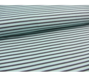 Jersey - Ringel gestreift mint grau